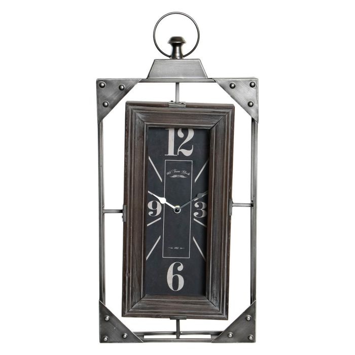 Reloj de Pared DKD Home Decor Loft Madera Hierro (29 x 6.5 x 61 cm) 1