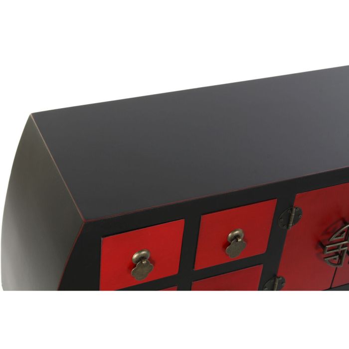 Consola DKD Home Decor 98,5 x 27 x 80 cm Abeto Negro Madera MDF 1