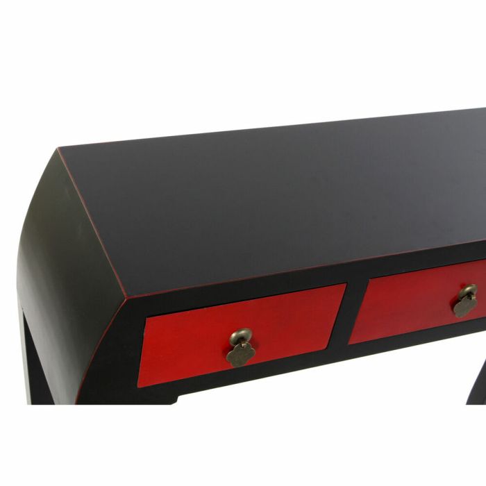 Consola DKD Home Decor Abeto Rojo Negro MDF Oriental (96 x 27 x 80 cm) 5