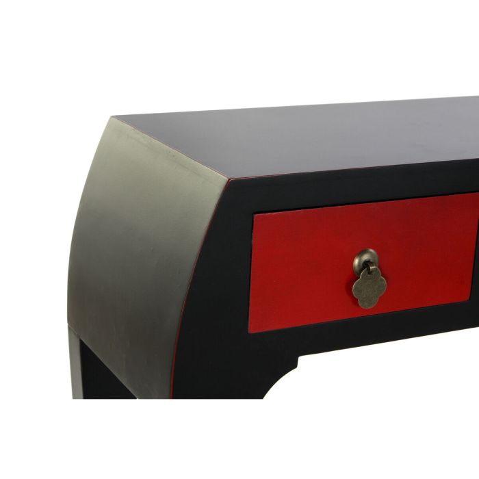 Consola DKD Home Decor Abeto Rojo Negro MDF Oriental (96 x 27 x 80 cm) 4