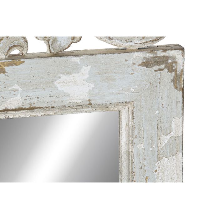 Espejo de pared DKD Home Decor Blanco Abeto Espejo Madera MDF 39 x 3 x 108 cm 1