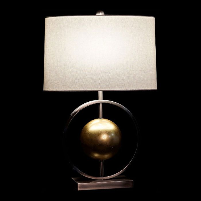Lámpara de mesa DKD Home Decor Blanco Plata Poliéster Metal 220 V Dorado 60 W (40 x 22 x 64 cm) 4