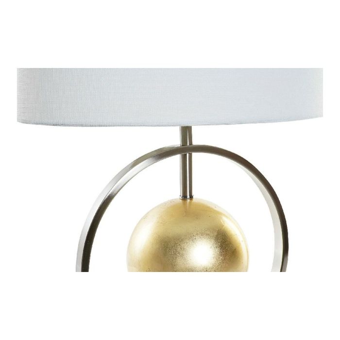 Lámpara de mesa DKD Home Decor Blanco Plata Poliéster Metal 220 V Dorado 60 W (40 x 22 x 64 cm) 3