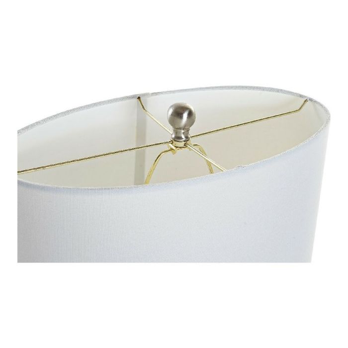 Lámpara de mesa DKD Home Decor Blanco Plata Poliéster Metal 220 V Dorado 60 W (40 x 22 x 64 cm) 1