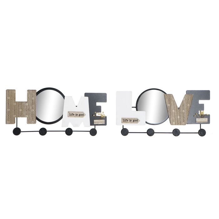 Perchero de Pared DKD Home Decor Espejo MDF (45 x 5 x 21 cm) (2 Unidades) 0 Perchero de Pared DKD Home Decor Espejo MDF (45 x 5 x 21 cm) (2 Unidades) 0