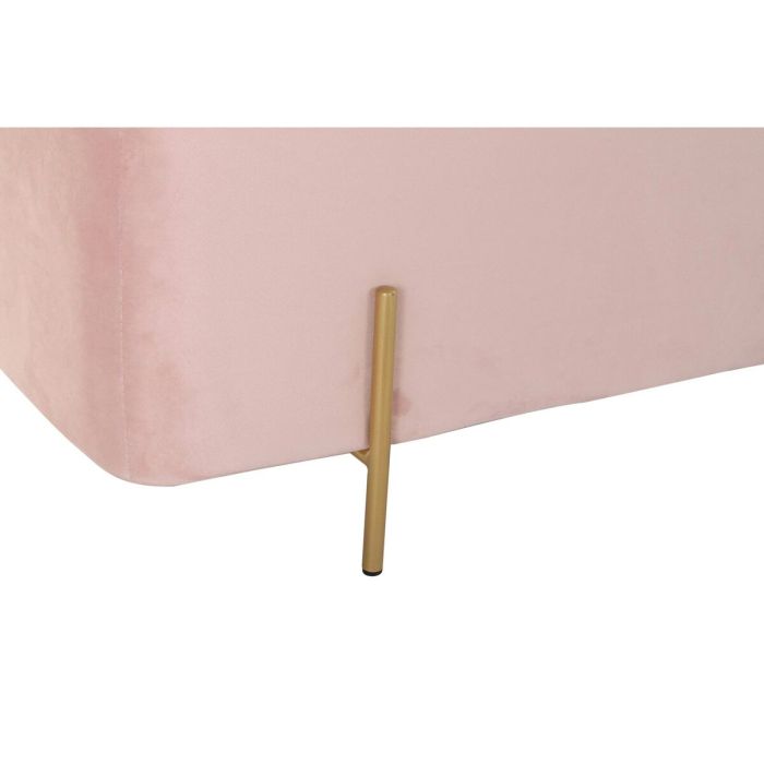 Banqueta DKD Home Decor Rosa Dorado Metal 110 x 44 x 44 cm 4 Banqueta DKD Home Decor Rosa Dorado Metal 110 x 44 x 44 cm 4