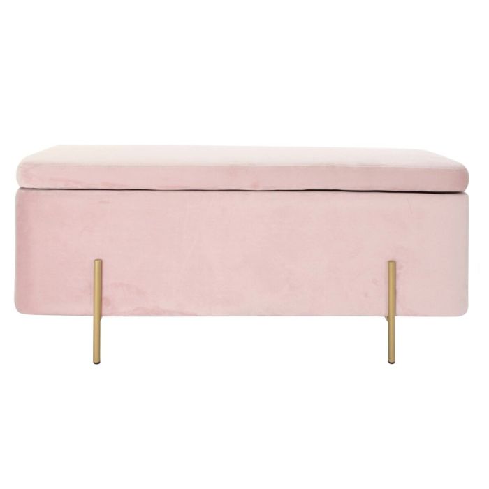 Banqueta DKD Home Decor Rosa Dorado Metal 110 x 44 x 44 cm 2 Banqueta DKD Home Decor Rosa Dorado Metal 110 x 44 x 44 cm 2
