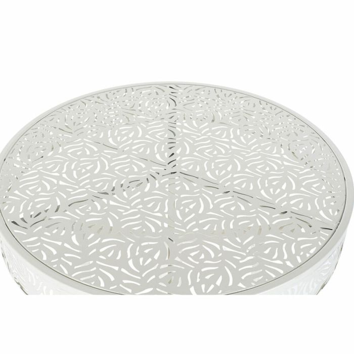 Mesa auxiliar DKD Home Decor Metal Blanco (60 x 60 x 70 cm) 2