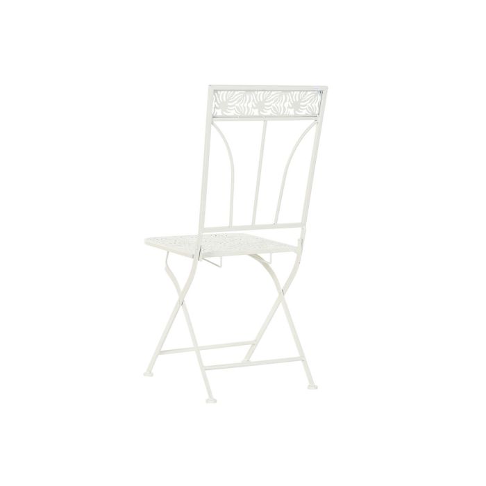 Silla de Jardín DKD Home Decor Metal Blanco (40 x 48 x 93 cm) 2