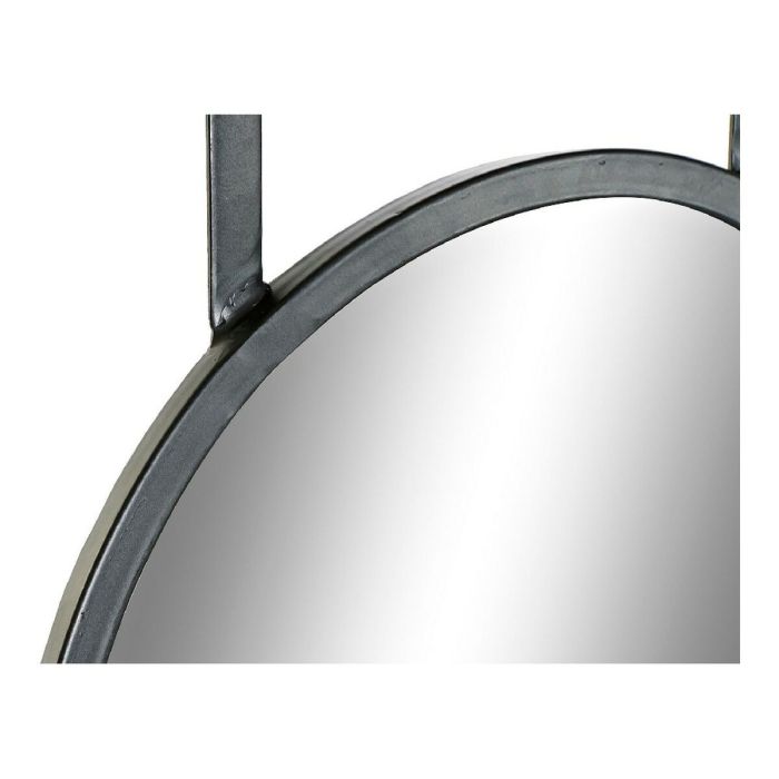Espejo de pared DKD Home Decor Negro Metal Abeto Espejo (80 x 15 x 20 cm) 1