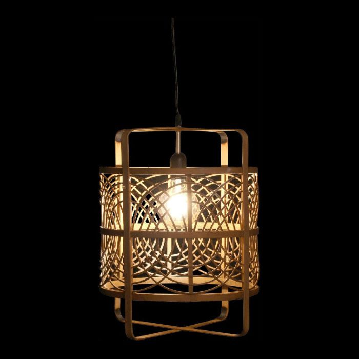 Lámpara de Techo DKD Home Decor Negro Natural Bambú Plástico 50 W 220 V 37 x 37 x 46 cm 4