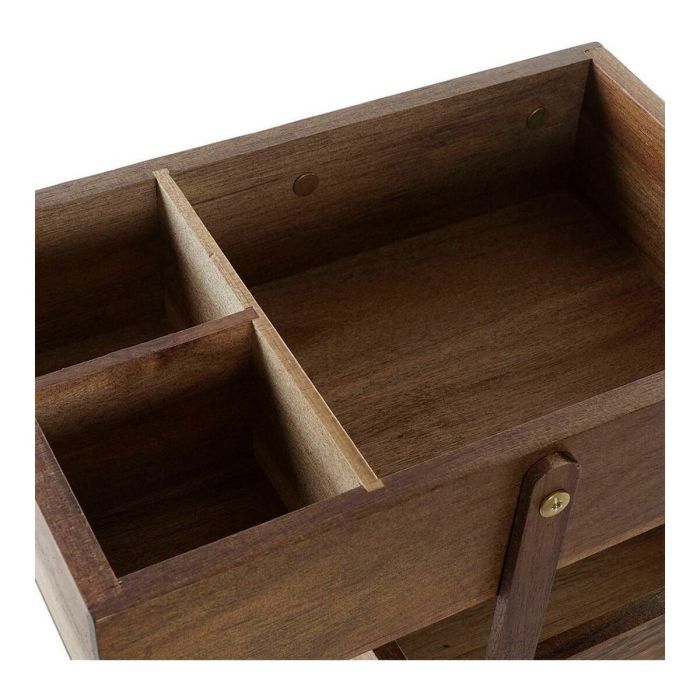 Caja con compartimentos DKD Home Decor Acacia (25.5 x 45.7 x 16 cm) 2