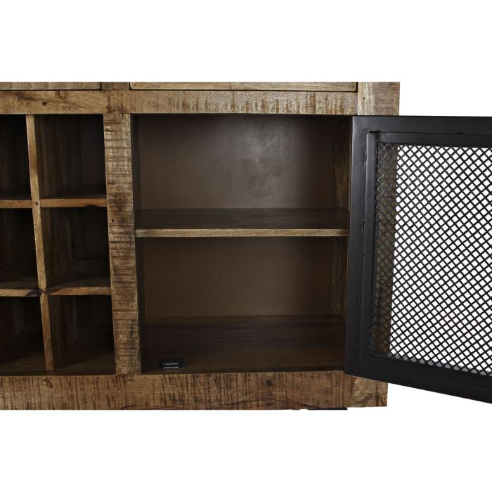 Aparador DKD Home Decor Negro Gris Metal Marrón oscuro Madera de mango (150 x 43 x 90 cm) 4