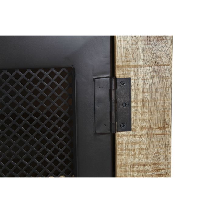 Aparador DKD Home Decor Negro Gris Metal Marrón oscuro Madera de mango (150 x 43 x 90 cm) 1