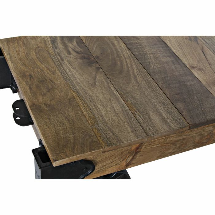 Mesa auxiliar DKD Home Decor Negro Marrón oscuro Metal Plástico Madera de mango 120 x 56 x 41 cm 1