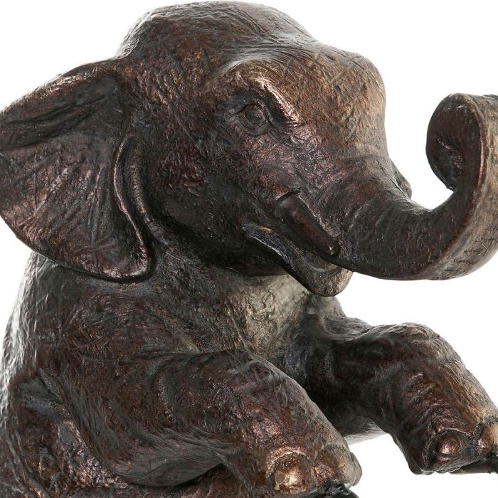 Figura Decorativa DKD Home Decor Metal Resina Elefante (30 x 12 x 37 cm) 2