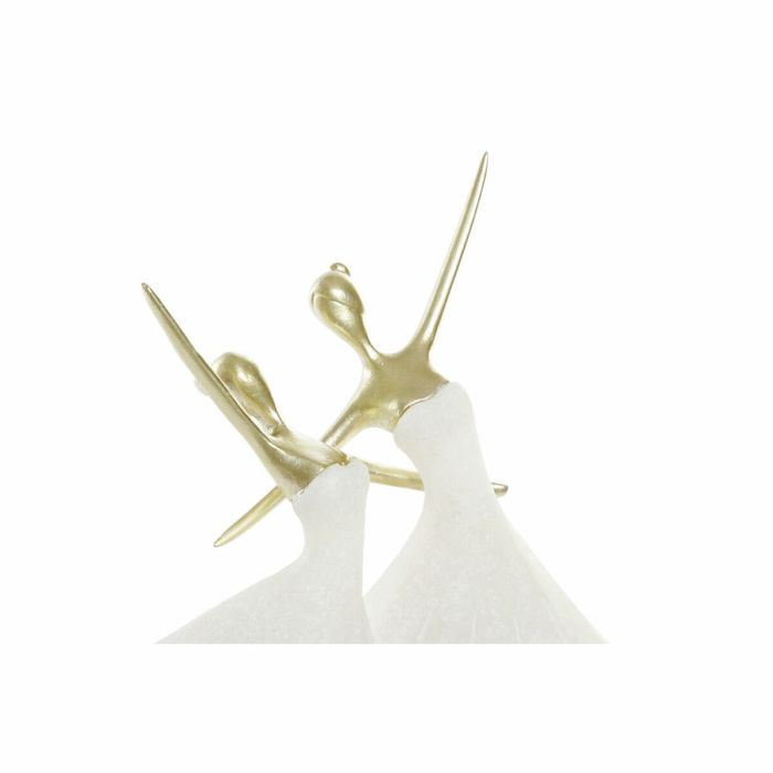 Figura Romantico DKD Home Decor Blanco Dorado 9 x 35 x 24 cm