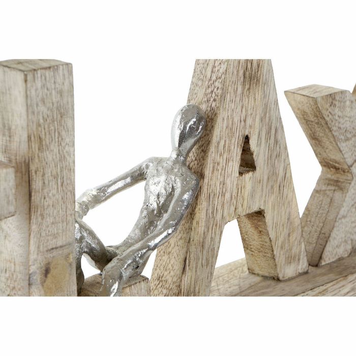 Figura Decorativa DKD Home Decor Relax Plateado Aluminio (58 x 7 x 22 cm) 1