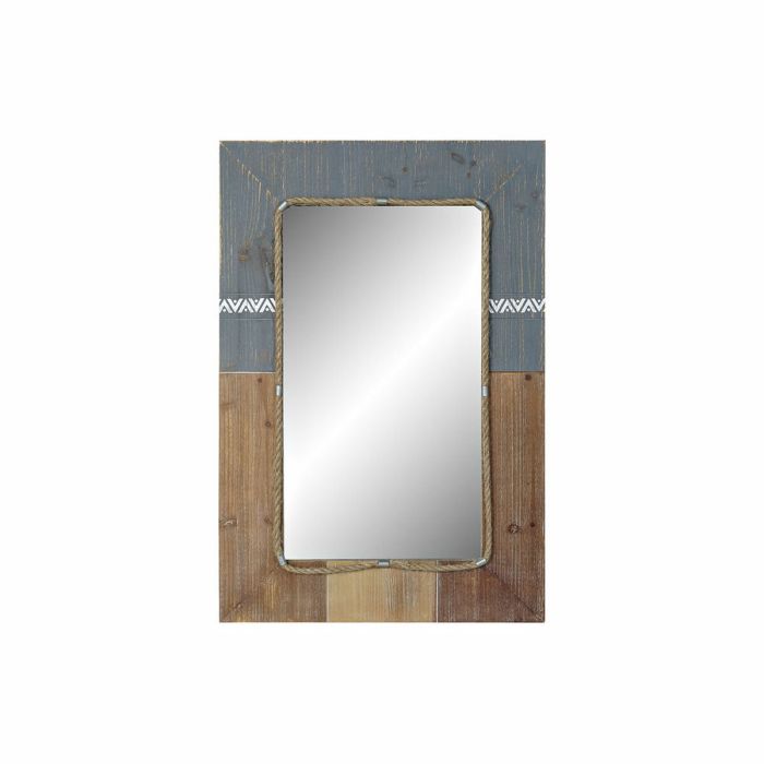 Espejo de pared DKD Home Decor Azul Blanco Abeto (60 x 3.5 x 89.5 cm)