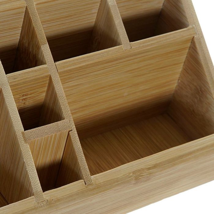 Organizador Multiusos DKD Home Decor Escritorio Bambú (23 x 9 x 9.5 cm) 2