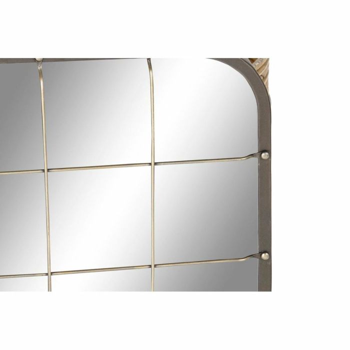 Espejo de pared DKD Home Decor Negro Metal Dorado (45.5 x 7.5 x 55 cm) 2