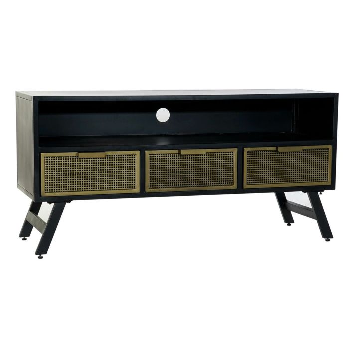 Mueble de TV DKD Home Decor Negro Metal Dorado (125 x 41 x 62 cm) 6