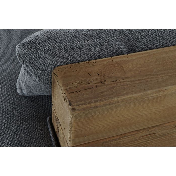 Sofá DKD Home Decor Natural Gris Poliéster Aluminio Madera Reciclada (224 x 95 x 82 cm) 4