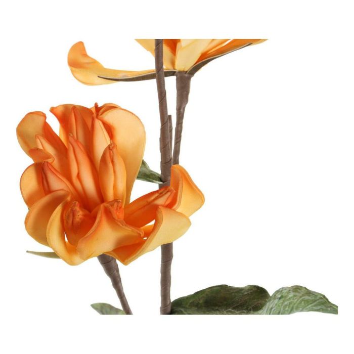 Flores Decorativas DKD Home Decor Amarillo Naranja EVA (Etilvinilacetato) (2 pcs) 1
