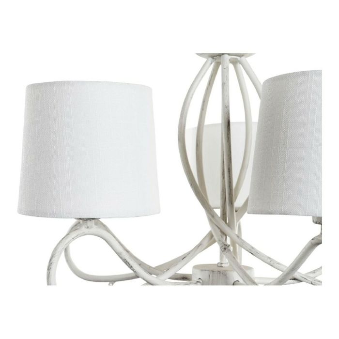 Lámpara de Techo DKD Home Decor Blanco Multicolor Transparente Metal 25 W Shabby Chic 220 V 54 x 54 x 37 cm 3
