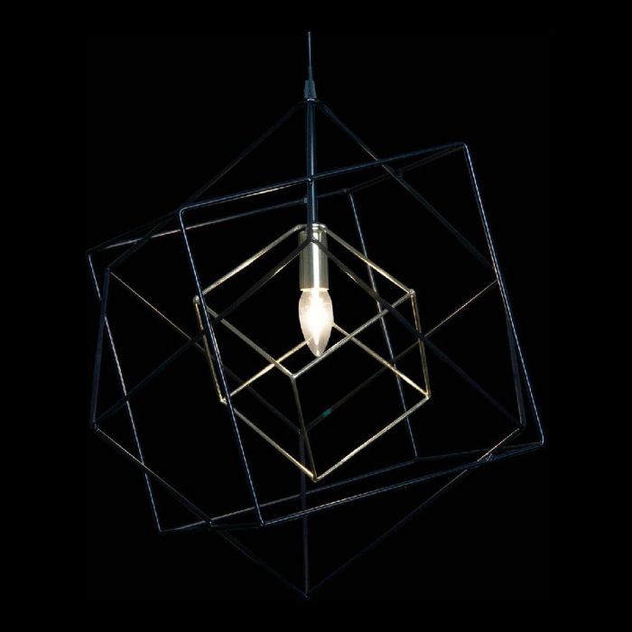 Lámpara de Techo DKD Home Decor Negro Metal 25W 220 V Dorado (52 x 52 x 53 cm) 4