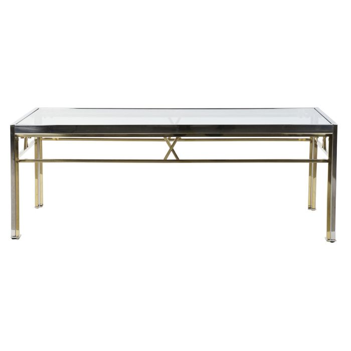 Mesa auxiliar DKD Home Decor Cristal Acero Plata (110 x 60 x 40 cm) 1