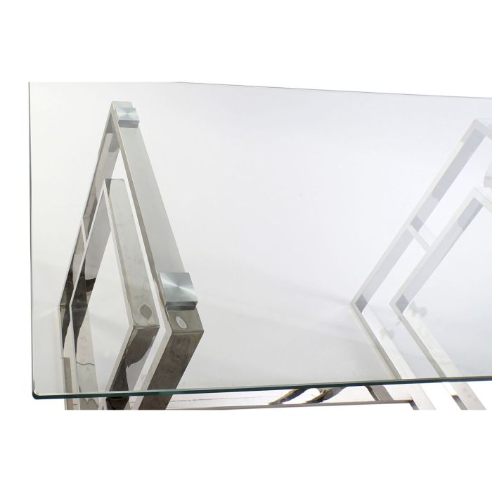Mesa de Comedor DKD Home Decor Cristal Acero (180 x 90 x 75 cm) 2