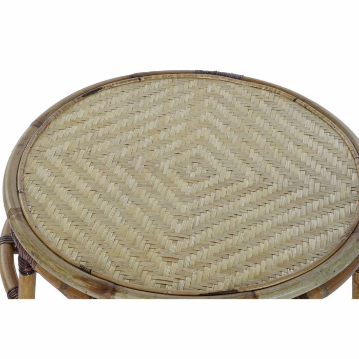 Mesa auxiliar DKD Home Decor Bambú Ratán (60 x 60 x 42 cm) 1