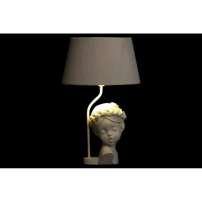 Lámpara de mesa DKD Home Decor Poliéster Terciopelo Resina 50 W (2 Unidades) (30 x 30 x 49 cm) 6