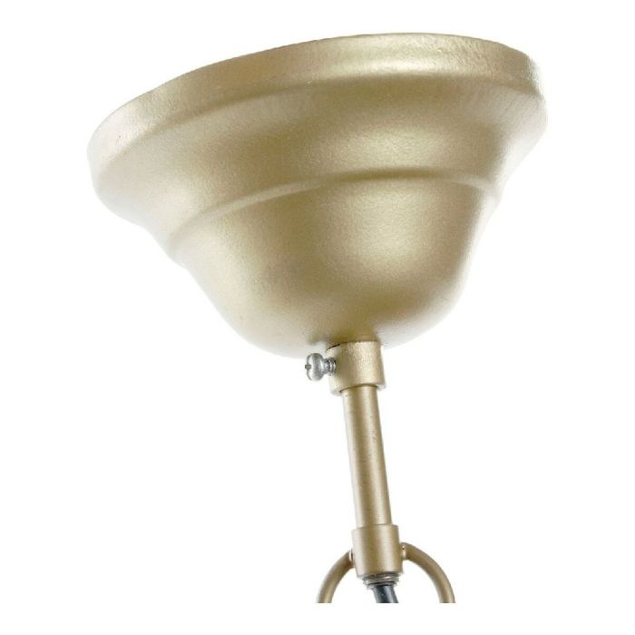 Lámpara de Techo DKD Home Decor 72 x 72 x 44 cm Dorado Metal Marrón Mimbre 220 V 50 W 1