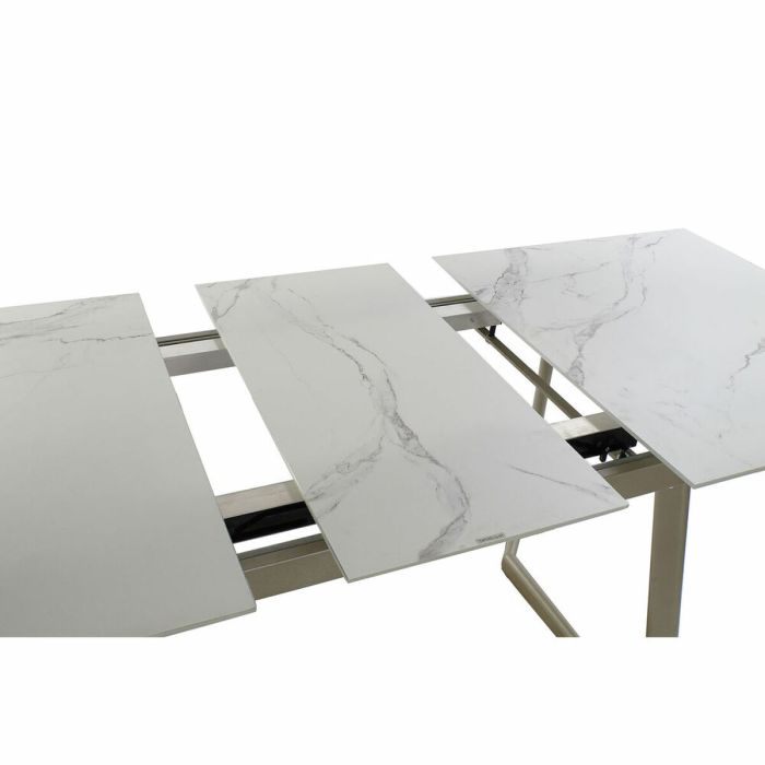 Mesa de Comedor DKD Home Decor Cristal Dorado Metal Blanco (140 x 80 x 76 cm) 6