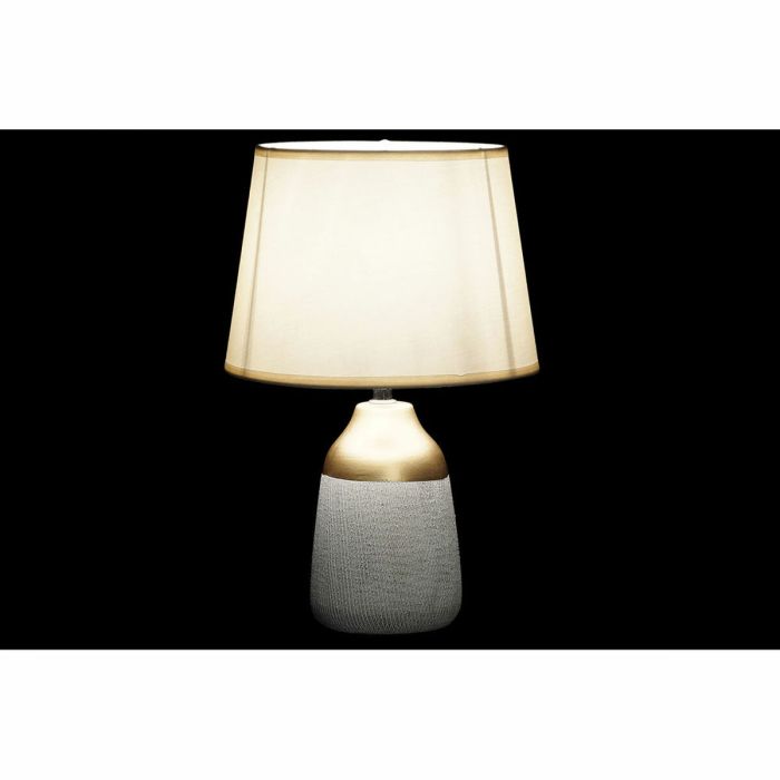 Lámpara de mesa DKD Home Decor 25W Beige Blanco 250 V (2 Unidades) (23 x 23 x 36 cm) 1