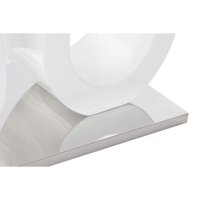Mesa DKD Home Decor Cristal Transparente Blanco Madera MDF (110 x 60 x 45 cm) 3