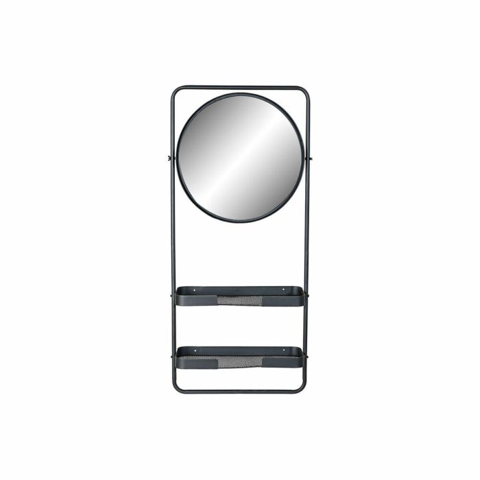 Estantería de Baño DKD Home Decor Negro Metal Espejo (55 x 20 x 120 cm)