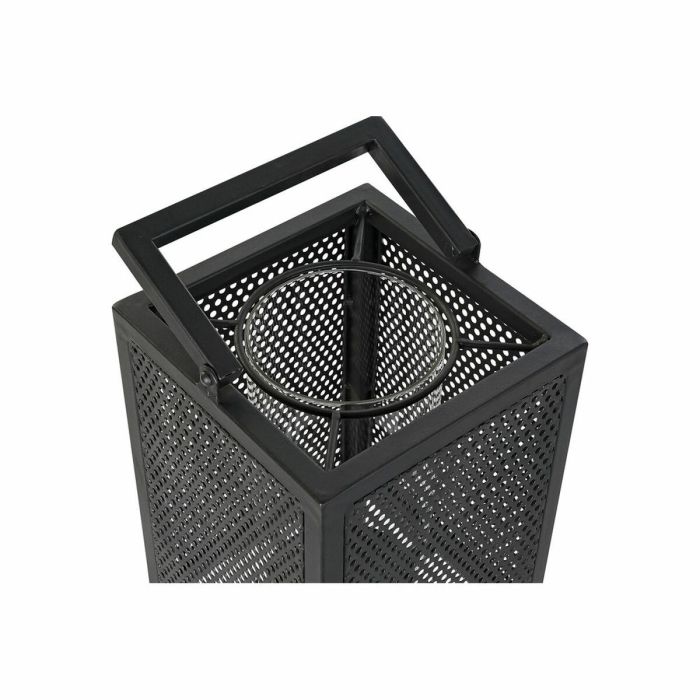Portavelas DKD Home Decor Negro Metal Cristal (20 x 20 x 82 cm) 2 Portavelas DKD Home Decor Negro Metal Cristal (20 x 20 x 82 cm) 2