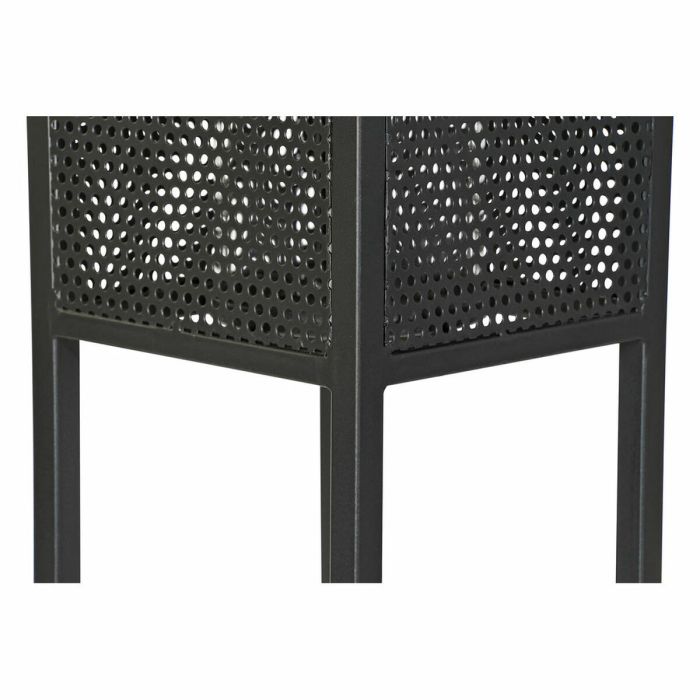 Portavelas DKD Home Decor Negro Metal Cristal (20 x 20 x 82 cm) 1 Portavelas DKD Home Decor Negro Metal Cristal (20 x 20 x 82 cm) 1