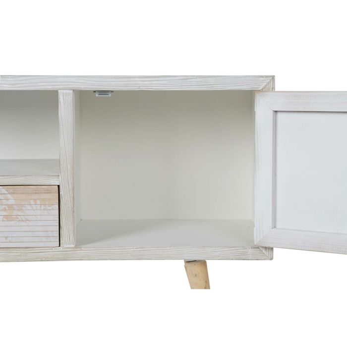 Mueble de TV DKD Home Decor Blanco Madera Bambú (140 x 40 x 51 cm) 3