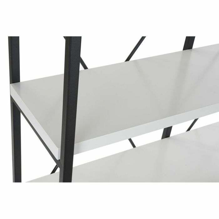 Estantería DKD Home Decor Negro Metal Blanco 4 Estantes Madera MDF (110 x 30 x 150 cm) 3