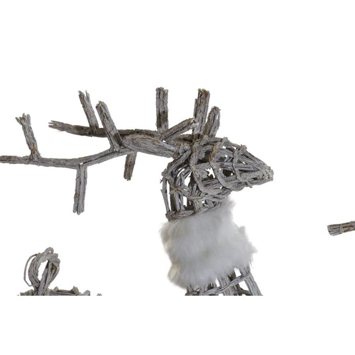 Adorno Navideño DKD Home Decor Metal Mimbre (3 pcs) (60 x 30 x 37 cm) (36 x 14 x 60 cm) 2