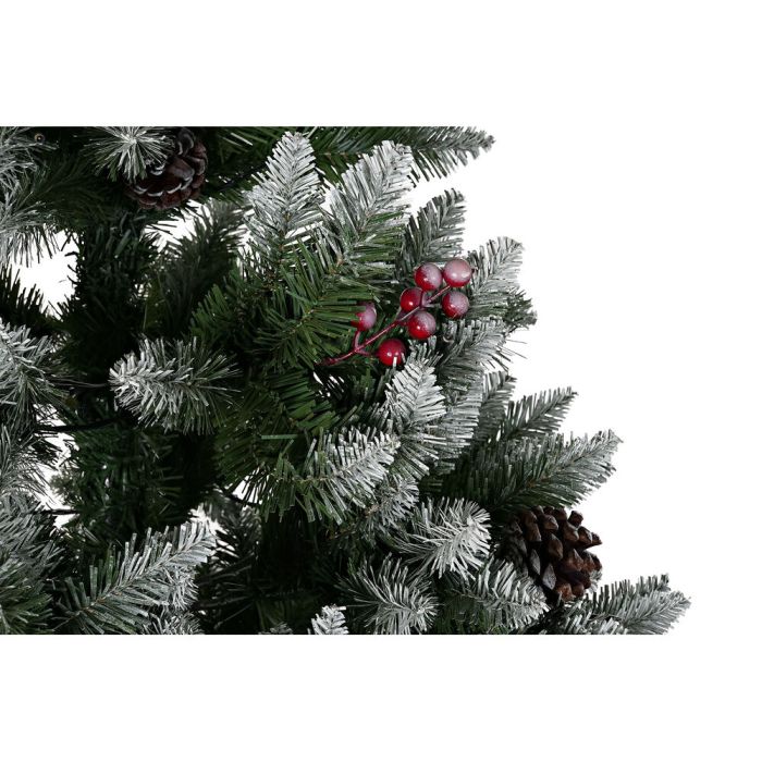 Árbol de Navidad DKD Home Decor Verde PVC Piñas Nevado 120 x 120 x 180 cm 3