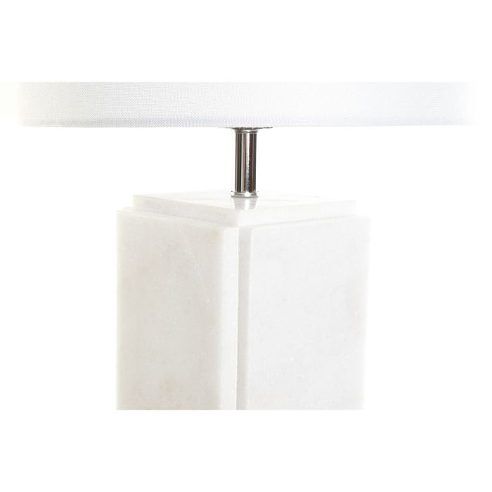 Lámpara de mesa DKD Home Decor Blanco Poliéster Metal Mármol 220 V 50 W (33 x 33 x 65 cm) 3