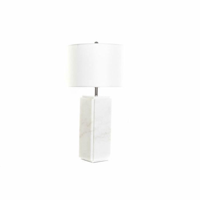 Lámpara de mesa DKD Home Decor Blanco Poliéster Metal Mármol 220 V 50 W (33 x 33 x 65 cm)