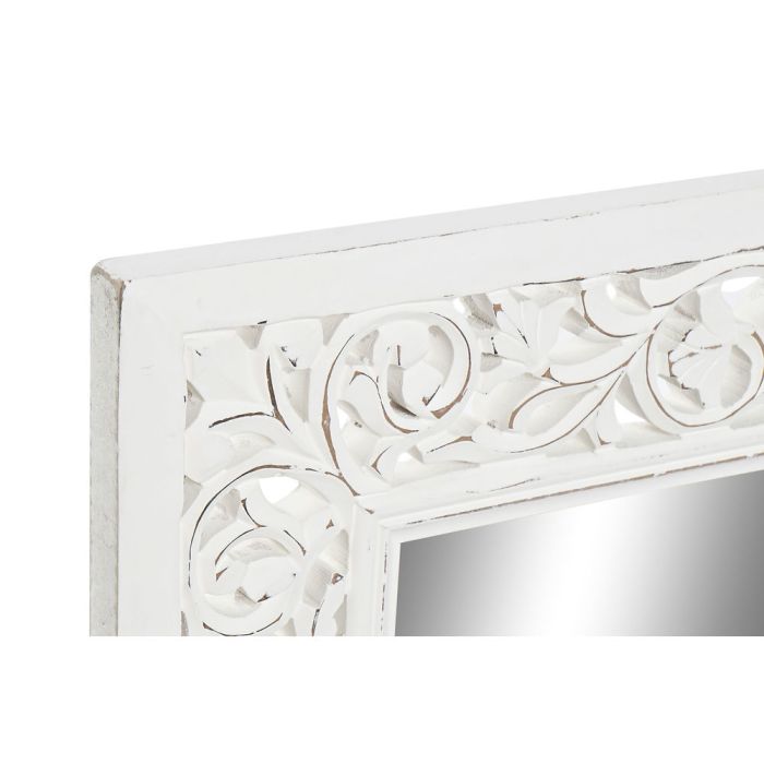 Espejo de pared DKD Home Decor 160 x 2,5 x 80 cm Cristal Blanco Indio Madera MDF 1