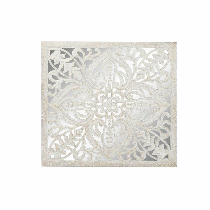 Decoracion Pared Indio DKD Home Decor Blanco Dorado 3 x 121.5 x 121.5 cm