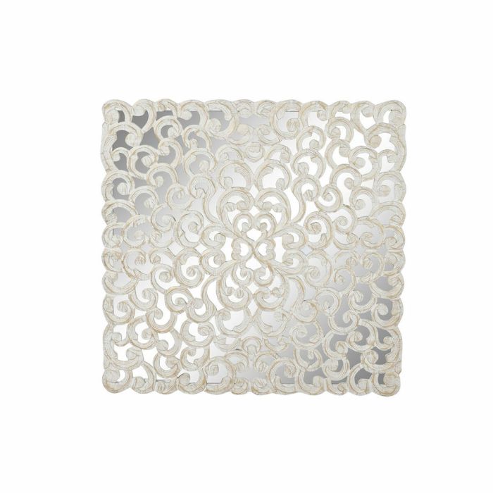 Decoracion Pared Indio DKD Home Decor Blanco Dorado 3 x 120 x 120 cm